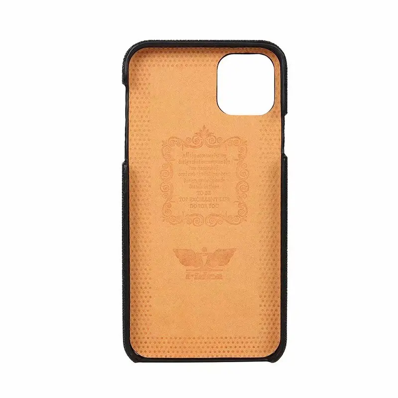 

Genuine Leather Pearl Fish Skin Black Phone Back Case for iPhone 11 Pro Max Xs Max XR X Protective Cover