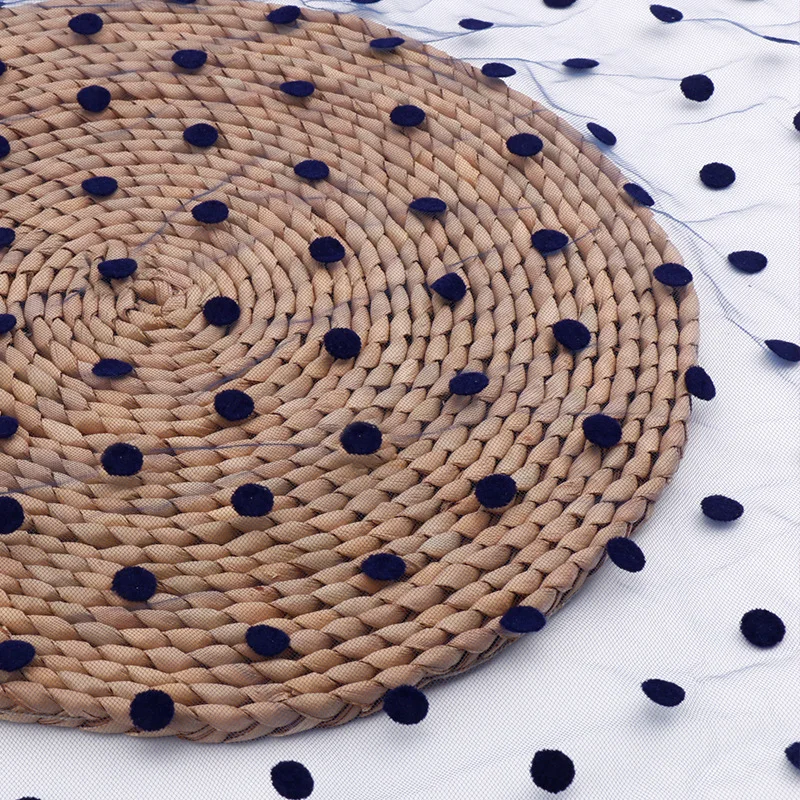 160 см черная красная флокированная в горошек сетчатая Тюлевая ткань высокое