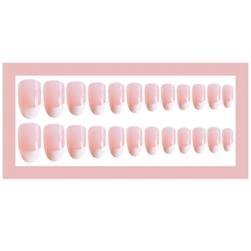 Накладка на ногти с круглой розовой головкой 24 шт.|Стикеры и наклейки| |