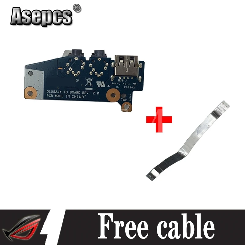 

USB плата аудио разъем плата для For Asus GL552 GL552V GL552VX GL552VW ZX50V ноутбук 100% TESED OK Бесплатный кабель