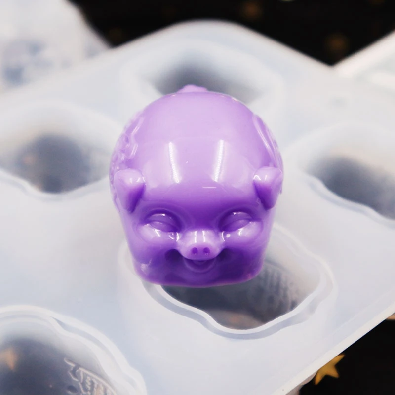 

DIY 3D Lucky Pig Soap Molds Blessings Fortune Pig Resin Casting Silicone Molds J60E