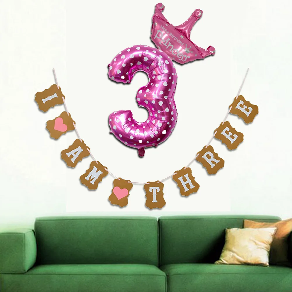 

Digit Kraft Paper Cardboard Bunting Banner Garland Vintage Wedding Decor Sign Birthday Party Decor Accessories