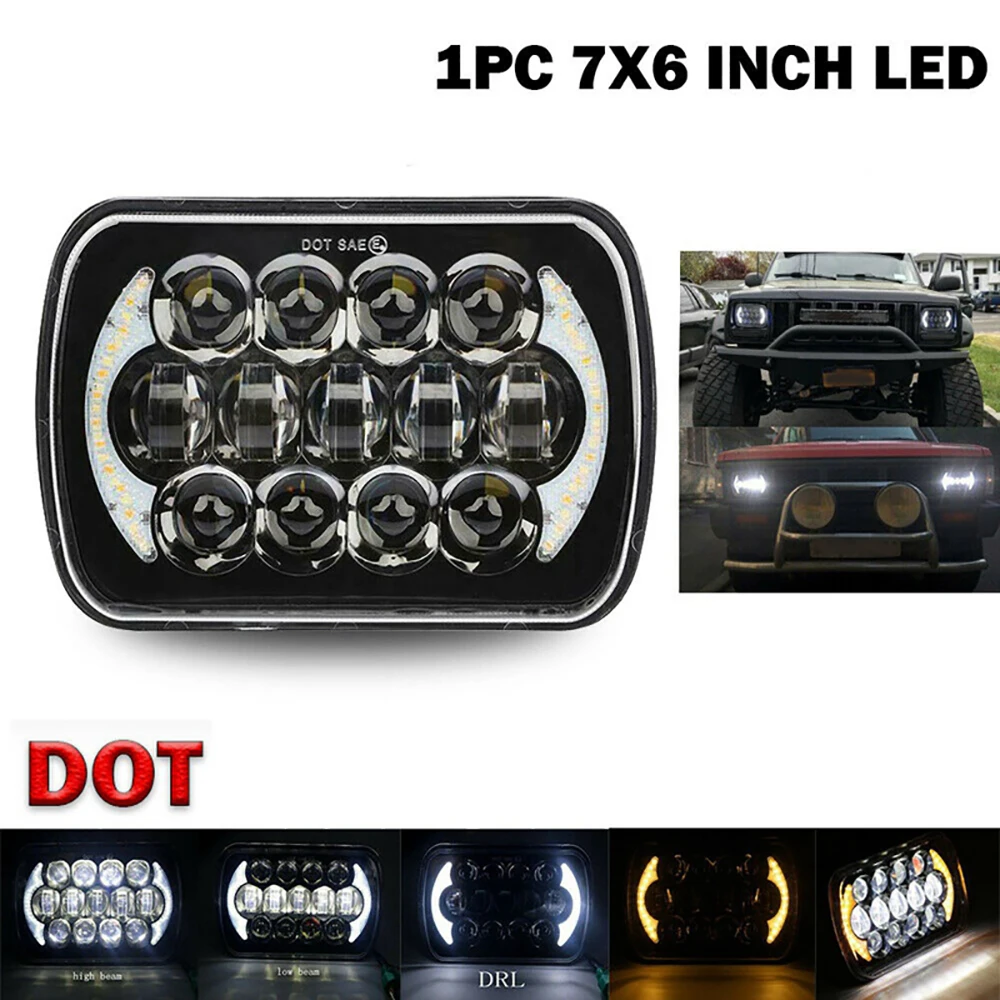 5x7 &quot7x6 дюймов DRL H4 Автомобильная светодиодная фара s лампа для Jeep Wrangler Cherokee XJ comeven