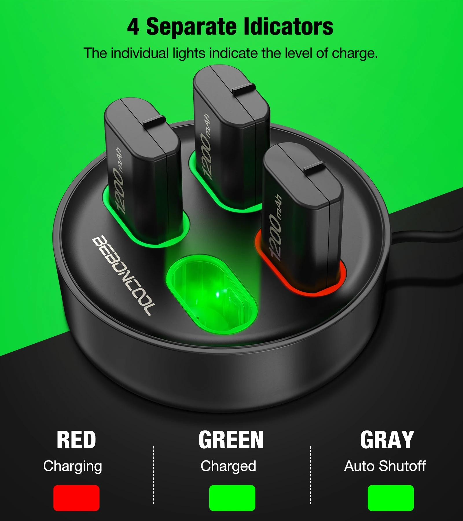 Аккумуляторы Beboncool 1200 мА ч 4 шт. для беспроводных геймпадов Xbox One X S | Электроника