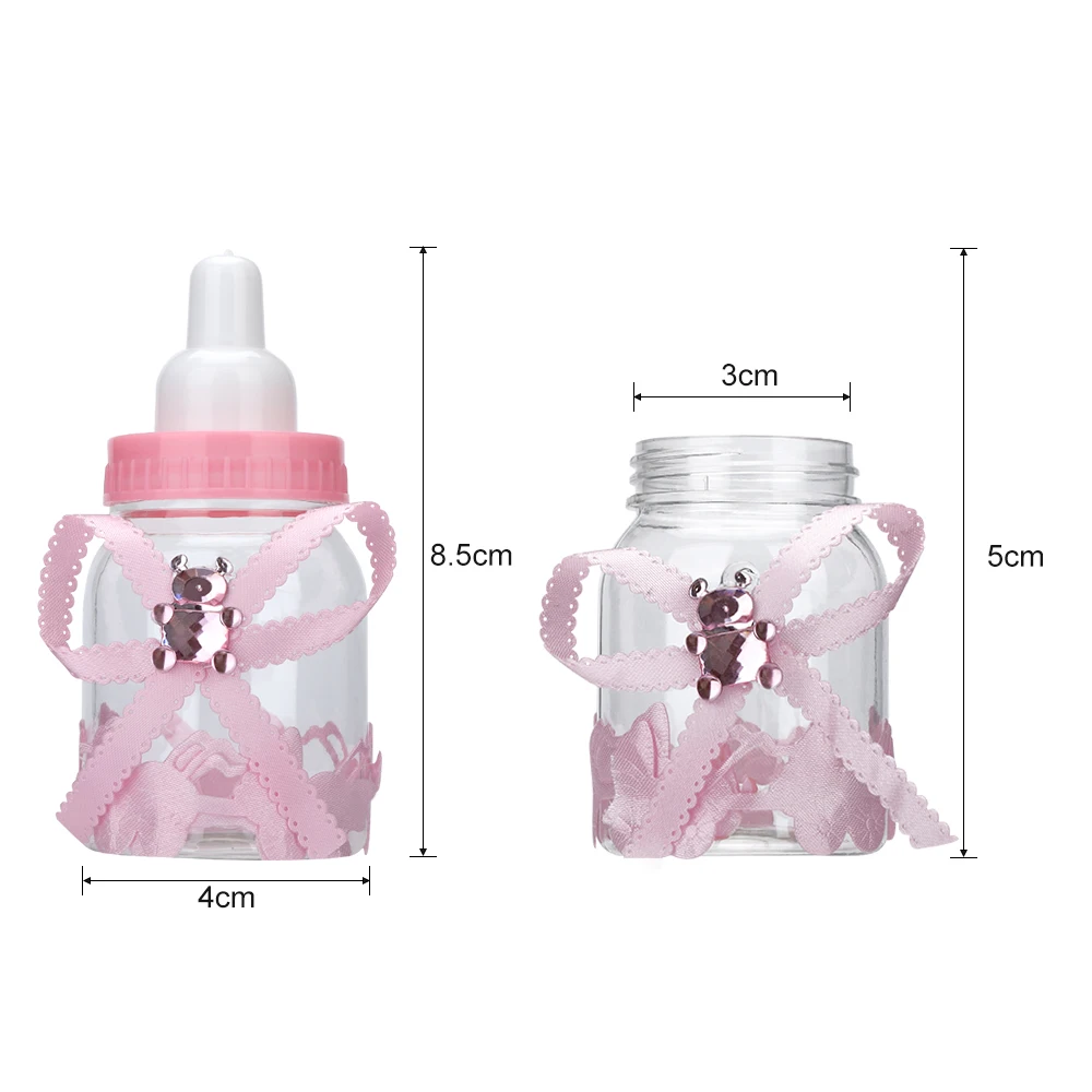 12/24 шт. милые бутылочка для кормления Форма конфеты Коробки душа ребенка