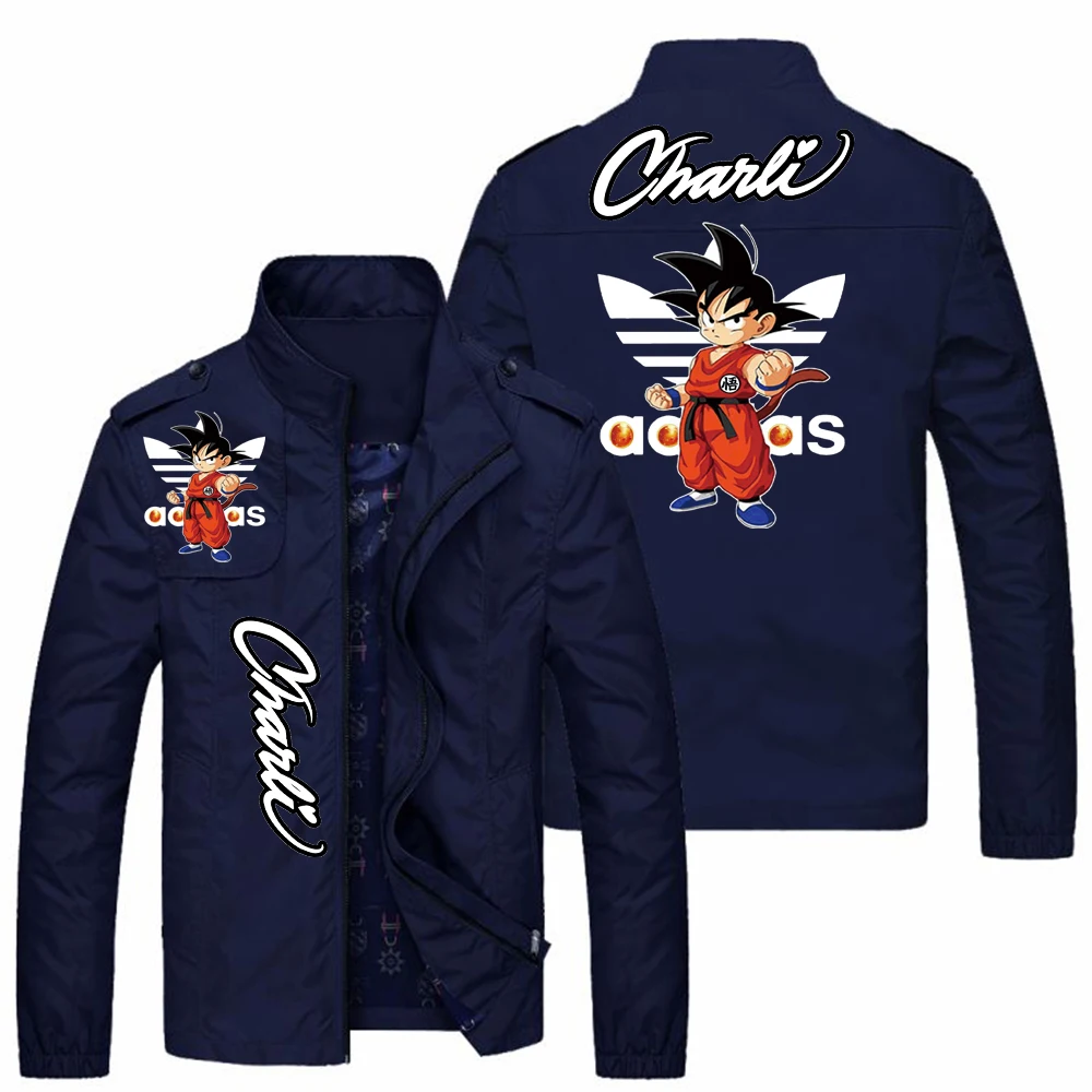 

NEW Boutique men's jackets Brand LOGO Spring and autumn Zipper cardigan Slim coat Men's Motorcycle jacket Men's jackets M-5XL
