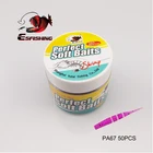 ESFISHING приманки в виде червей, Мягкая приманка для рыбалки Polaris 42 мм, 50 шт., тонущие приманки, рыбалка, недорогие рыболовные снасти, Спиннербейт, подледная рыбалка