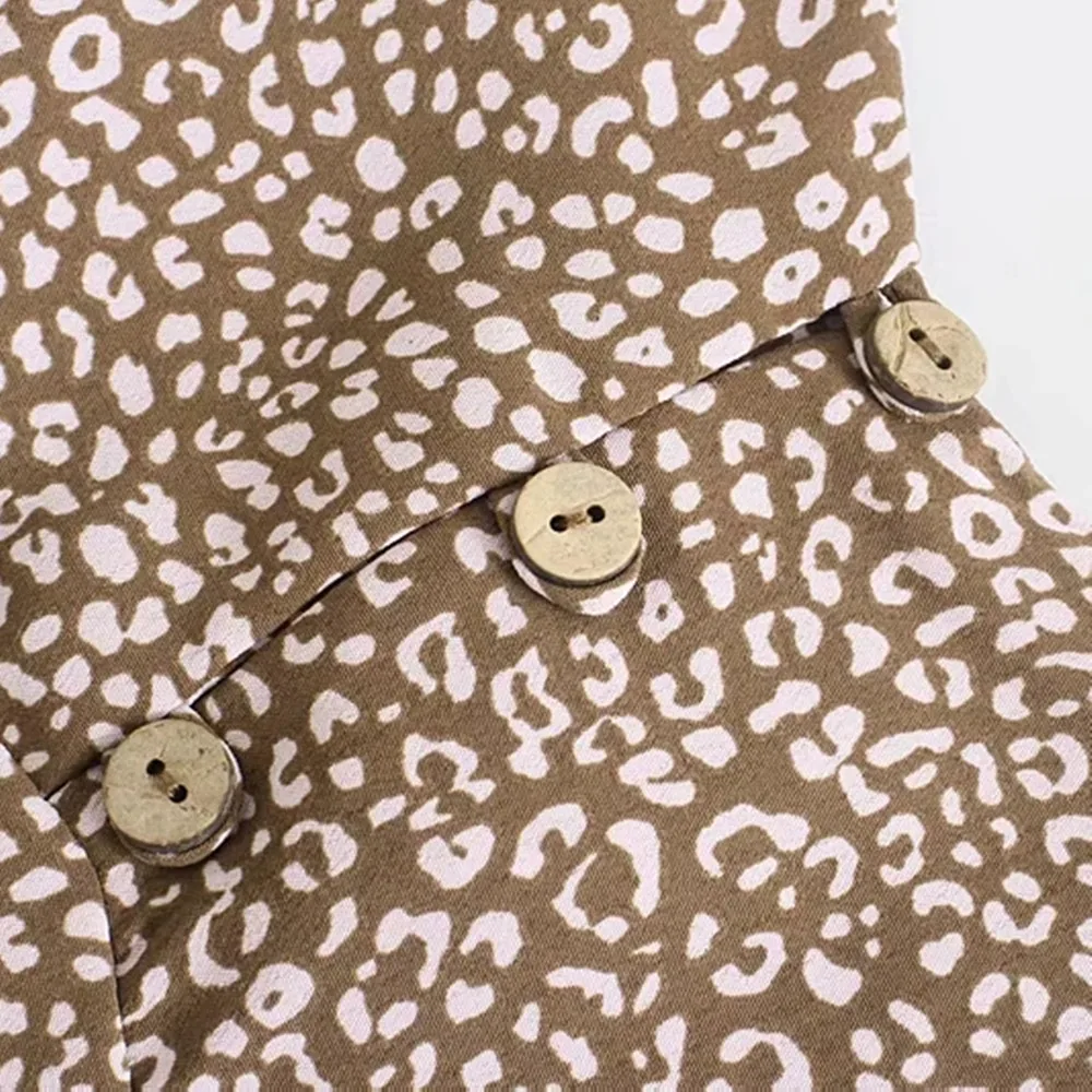 

2021 Hot Sale Floral Women Dress Simple Printing Mini Dress Spaghetti Strap Sleeveless Casual Clothing For Women