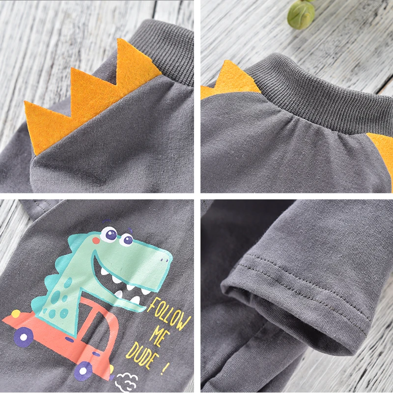 Симпатичный жилет для собаки динозавра футболка сине-серое летнее пальто