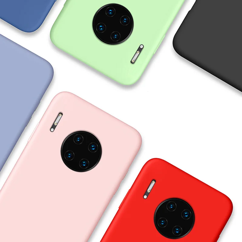 Жидкий силиконовый чехол для Huawei Mate 30 Pro 20 10 Lite 20X оригинальный противоударный