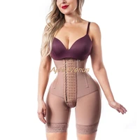2021 pure color shapewear new breasted one piece shapewear high compression postoperative faja long sleeve waist trainer