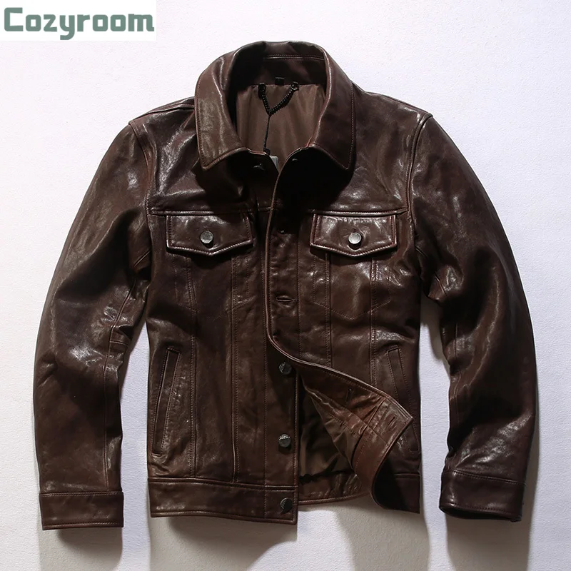 

9161 прочтите описание! Мужская стильная куртка из натуральной овечьей кожи хорошего качества азиатского размера