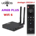 ТВ-приставка UGOOS AM6B Plus, Android 9,0, 4 Гб DDR4 32 Гб ПЗУ, Amlogic S922X-J BT 5,0, Wi-Fi, 6 LAN 1000M, vs AM6 plus ТВ-приставка