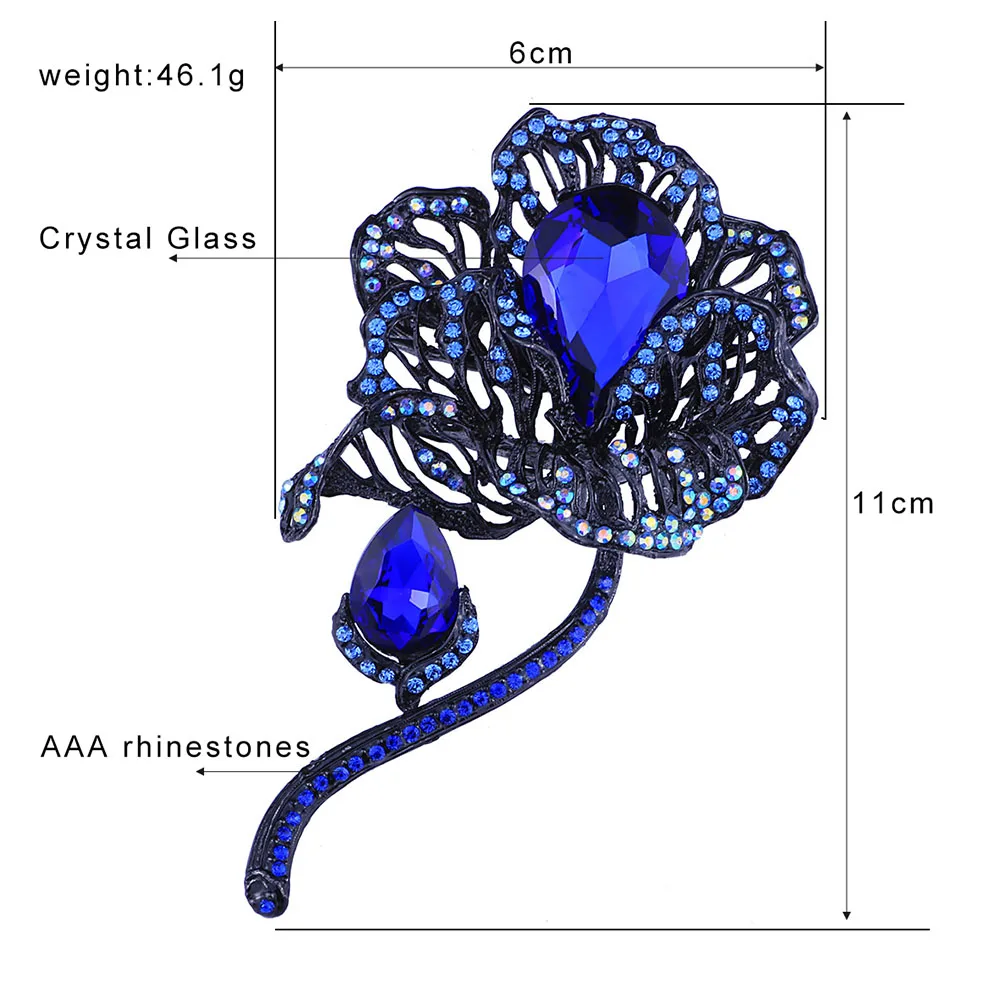 Большие броши для женщин красивая винтажная Красивая Цветная брошь со стразами и