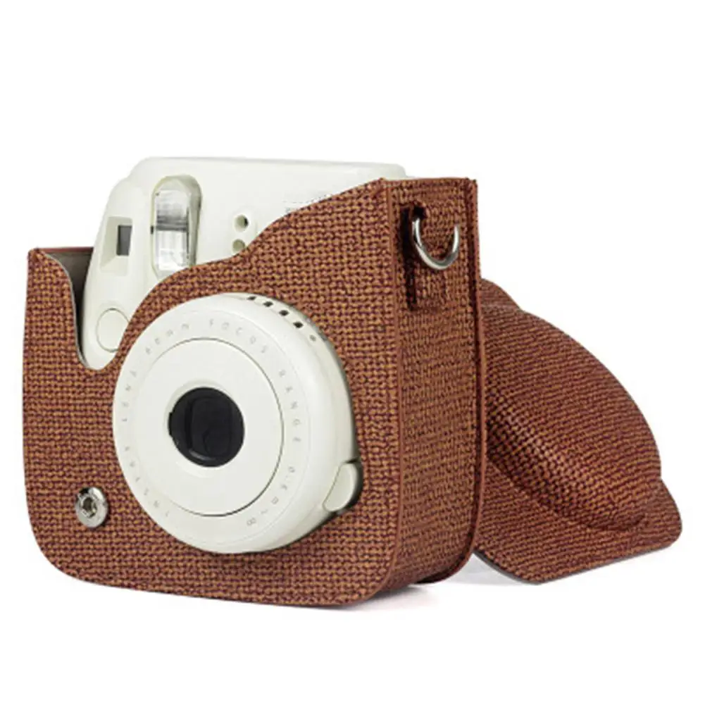 Чехол для камеры Polaroid Mini8 / 8 +/9 тканый Ретро из искусственной кожи с плечевым