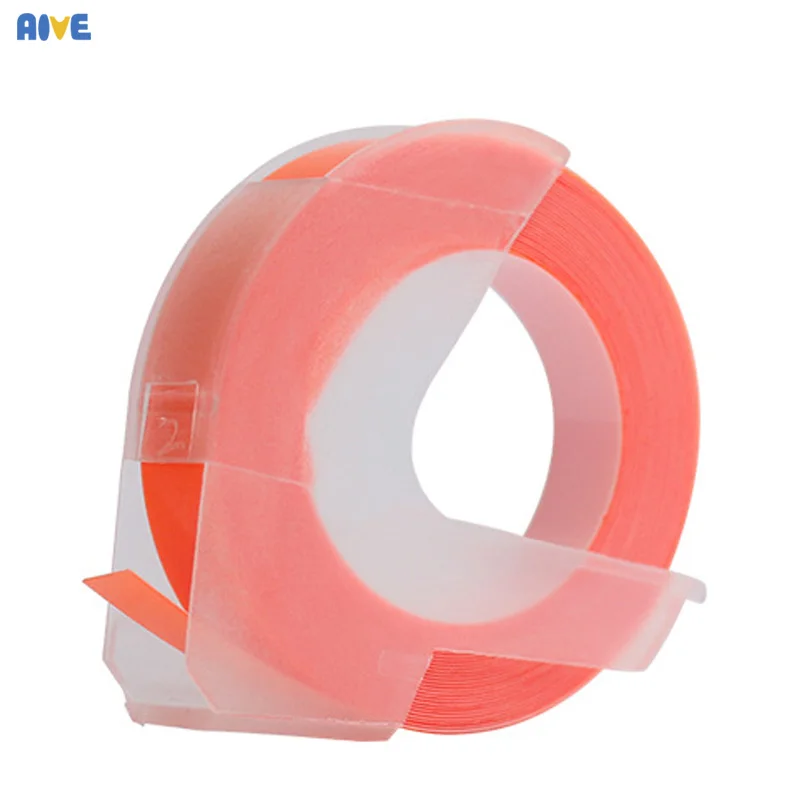 5 шт. в партии 6 мм 3D Пластик лента с тиснением для тиснения этикеток ПВХ DYMO 1540 1595