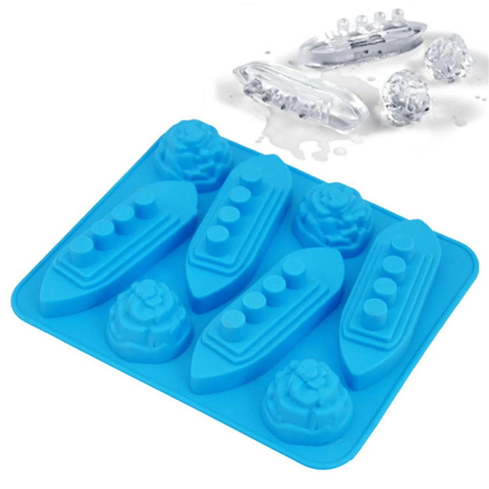 

Creative Ship Model Ice Tray Mold Household Ice Tray Quick Freezer heladera para hacer helados moule glace