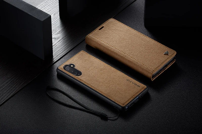 WHATIF чехол для samsung Galaxy S10 S9 S8 Note10 Plus Note 10 9 8 откидная крышка съемная крафт-бумага кожаный бумажник чехол