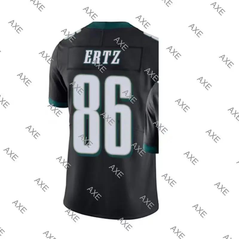 

New Embroidery Letters American Football Jersey Philadelphia 86 Zach Ertz White Green Black Men's Jersey