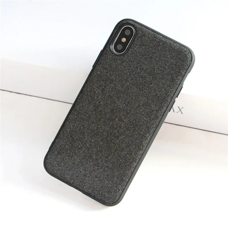 Простой тканевый чехол для iPhone 7 8 Plus XS MAX XR X холст мягкий телефона теплый плюшевый