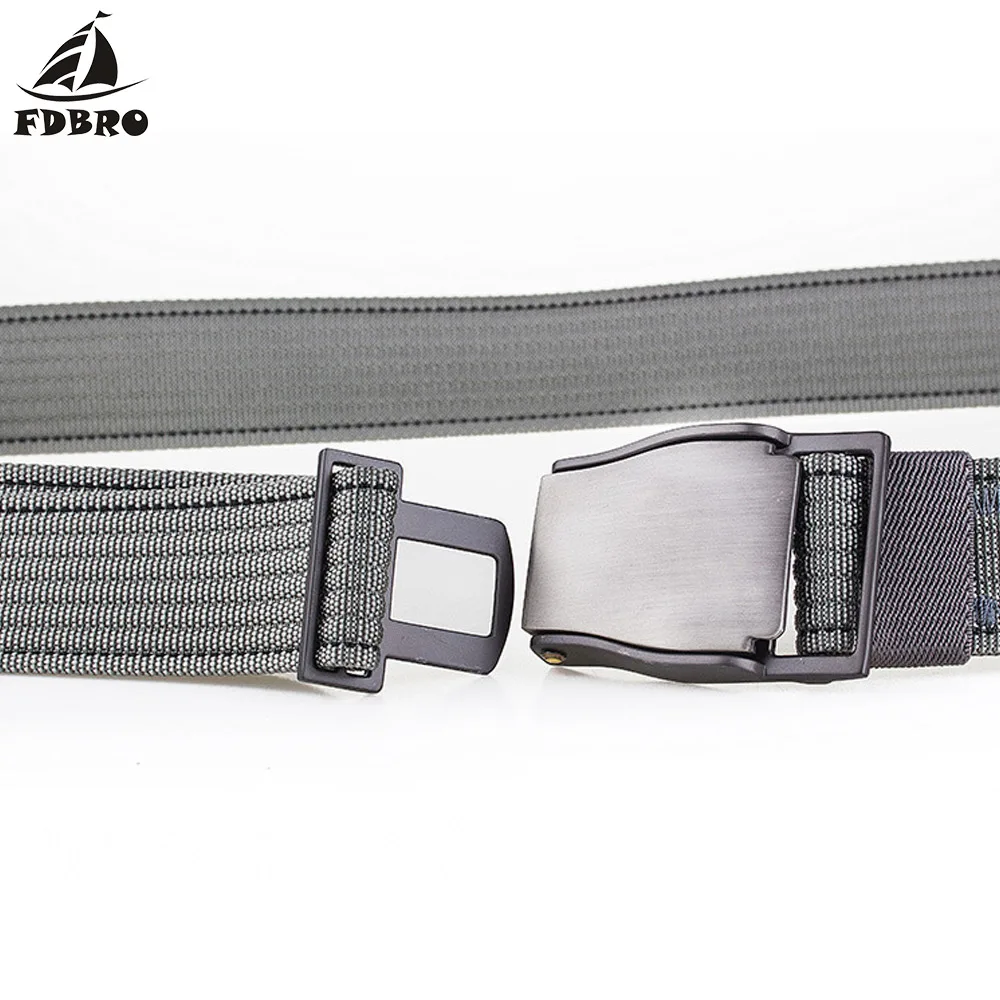 Мужской и женский ремень с пряжкой FDBRO однотонный Повседневный из плотного