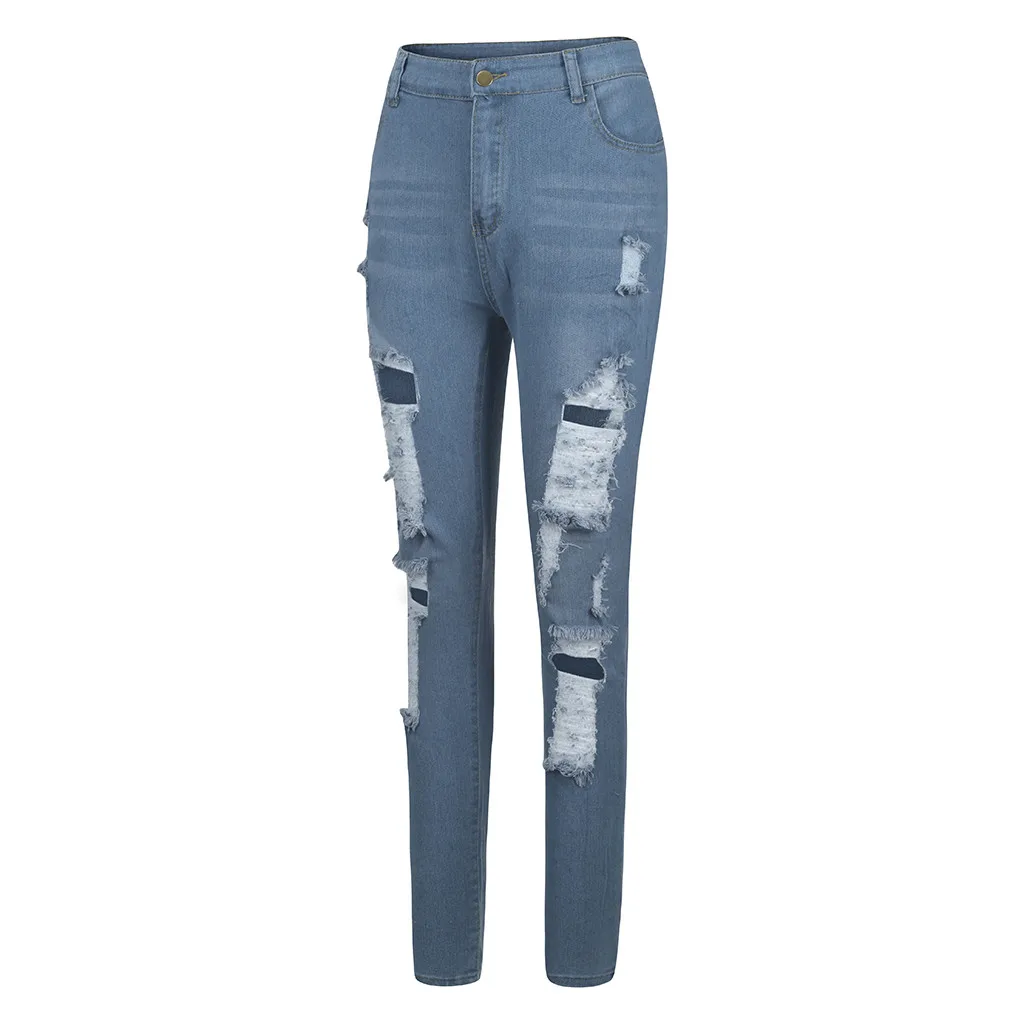 Женские джинсовые брюки скинни рваные джинсы для женщин винтажные карандаш с