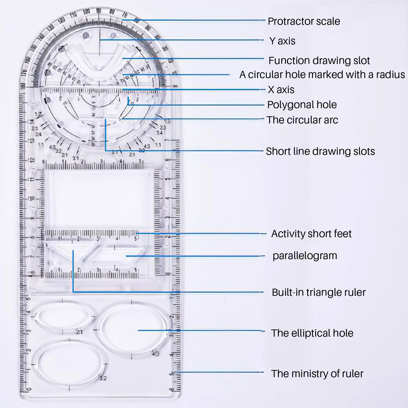 

Линейка портативный геометрический шаблон для рисования пластиковая линейка для рисования для художника дизайнерский школьный офис