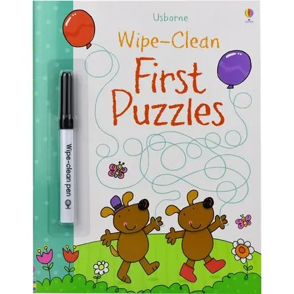 

Usborne Wipe Clean First Puzzles Original English Children's Books