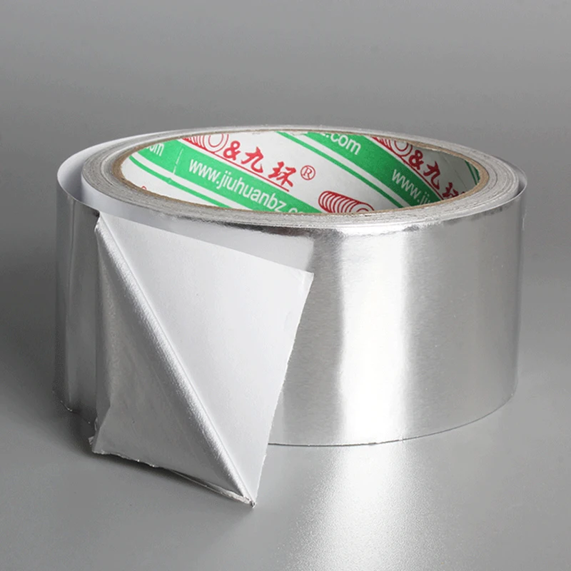 Герметизирующая лента из алюминиевой фольги 10/18 м термостойкая клейкая для