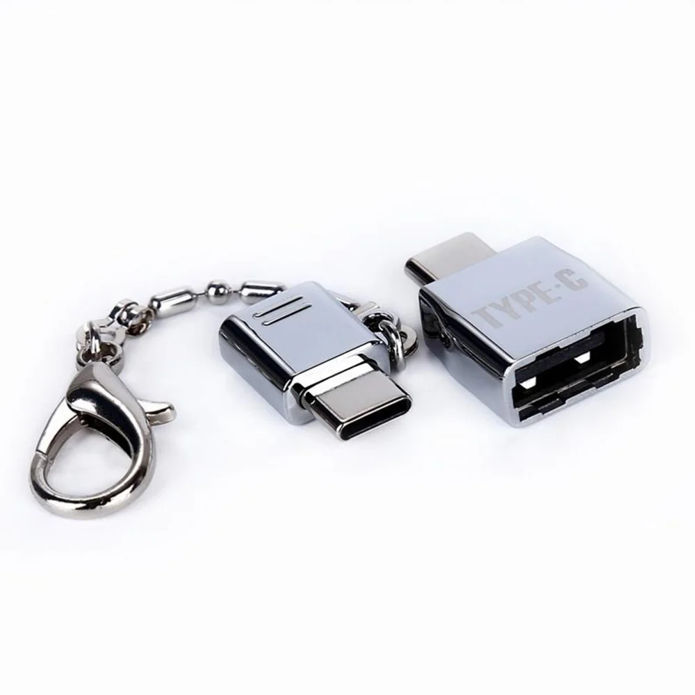 

Micro USB To Type Adapter and USB To Type-C Adapter with Keychain OTG Converter