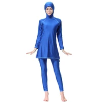 muslim swimwear women hajib blousepants islamic swimsuit anti uv full cover 2pcs rashguards bathing swimming sea beachwear