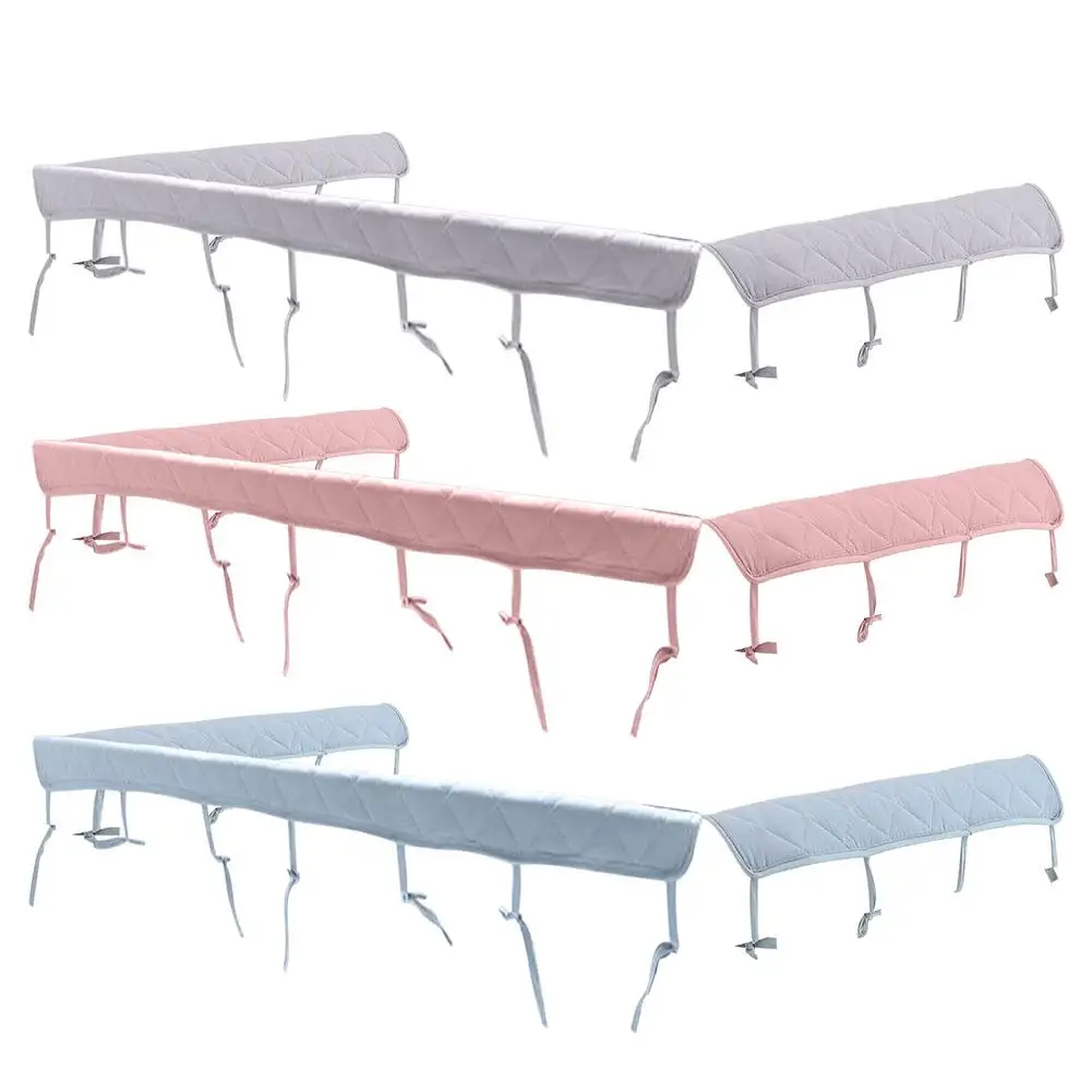 

Three-piece Cotton Crib Protection Wrap Edge Baby Anti-bite Solid Color Bed Fence Guardrail Baby Care Baby Safety Products