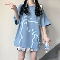 summer short sleeved t shirt female students korean version of loose japanese cute street style ins college style wild top tide
