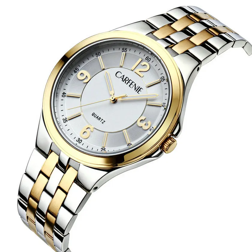 

CARFENIE New Fashion Watches Women with Stainless Steel Top Brand Luxury Sports Chronograph Quartz Watch Men Relogio Masculino