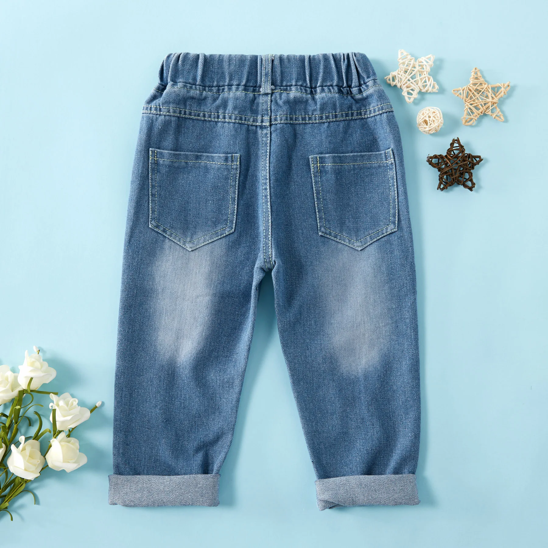 Джинсы для мальчиков и девочек PatPat модные рваные джинсы на весну лето осень