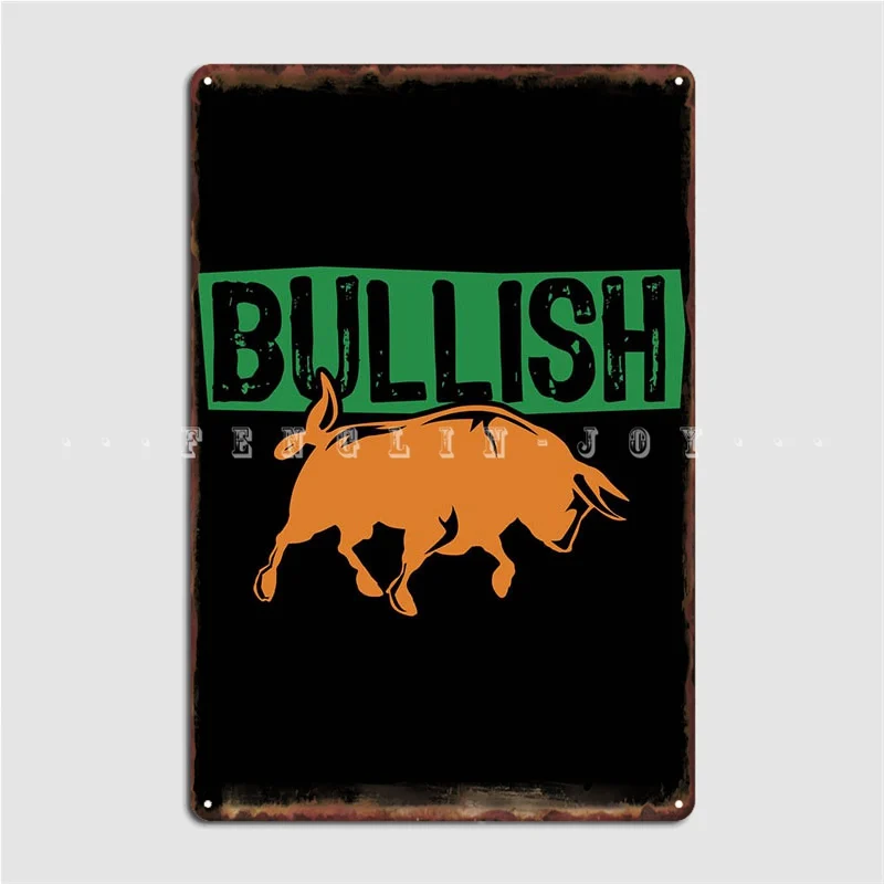 Металлический плакат с надписью Bull Bear Market | Дом и сад