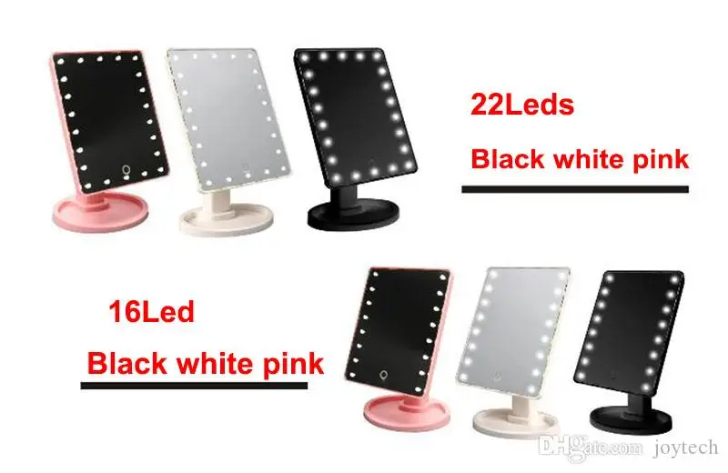 Зеркало для макияжа со светодиодным сенсорным экраном профессиональное