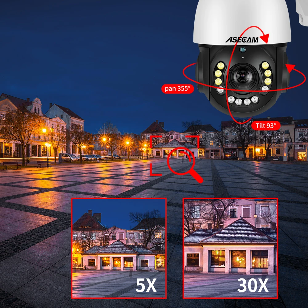 Новая 8 МП 4k PTZ ip камера видеонаблюдения wifi для уличная наблюдения с