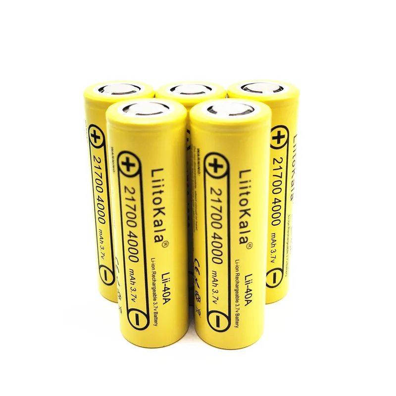 

LiitoKala 21700 4000mah Rechargeable Battery lithium 40A 3.7V 10C discharge High Power batteries High Drain Batteries