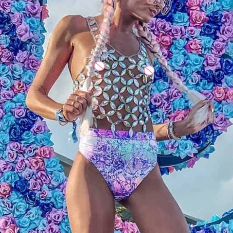 Женское сексуальное ожерелье с лямкой на шее цепочка для бикини многослойное