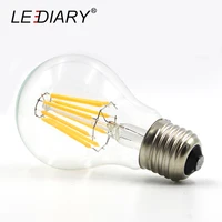 lediary 5pcs dimmable retro e27 led filament bulb light bombilla led e27 220v 240v 2w4w6w8w12w a60g45 e27 edison led lampen