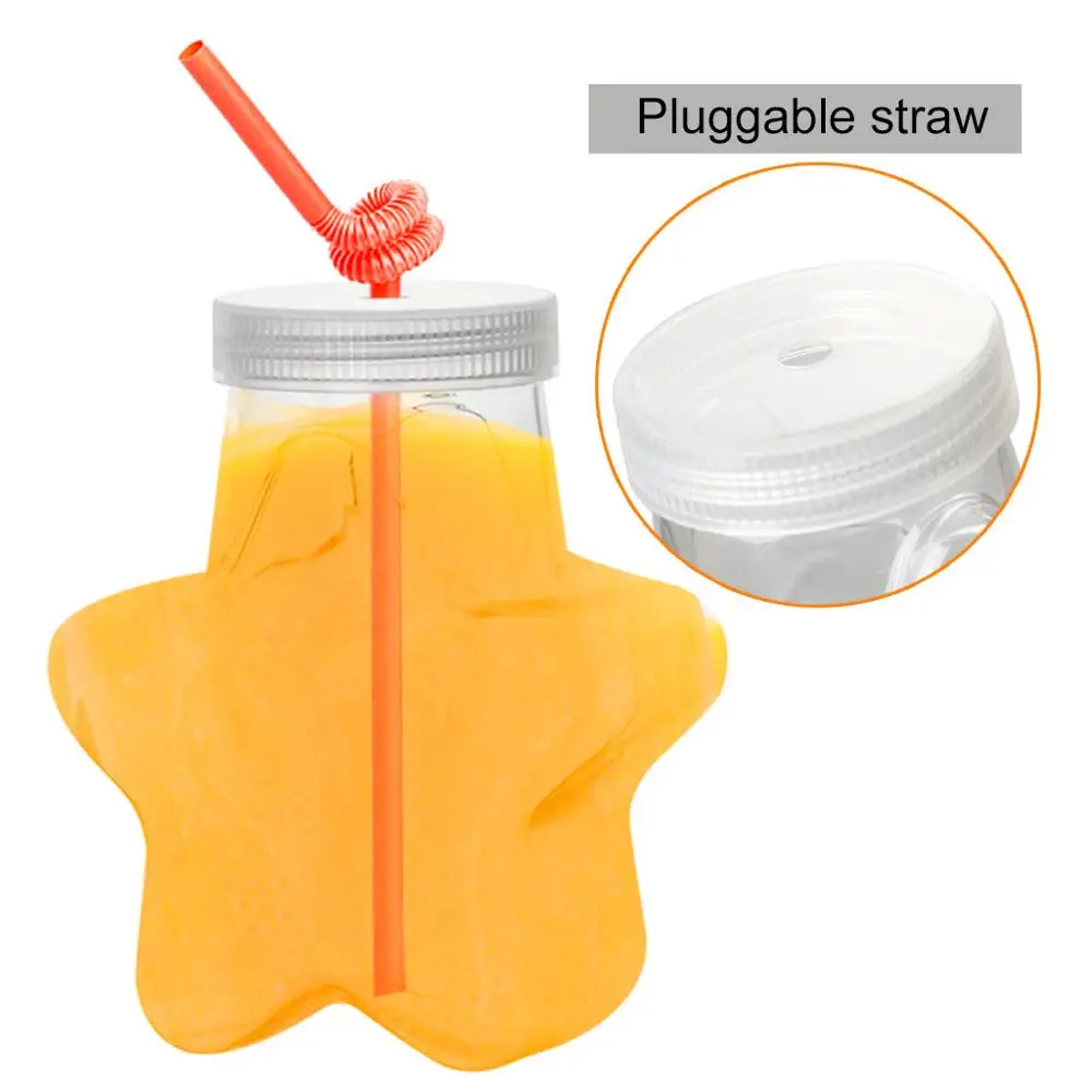 300/400 мл пластиковая бутылка в форме звезды летняя пляжная чашка для напитков