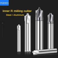 carbide radius corner rounding cutter end mill 12mm cnc tools r0 5 r1 r2 r3 6 inner r mill cutter chamfering router bit aluminum