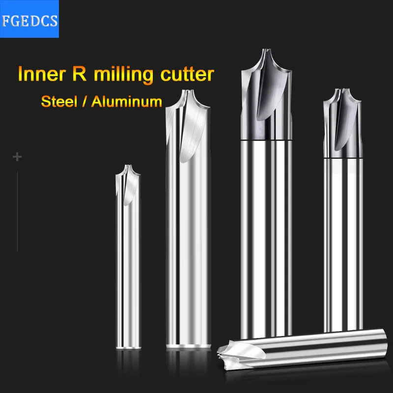 Carbide Radius Corner Rounding Cutter End Mill 12mm CNC Tools R0.5 R1 R2 R3 6 Inner R Chamfering Router Bit Aluminum | Инструменты