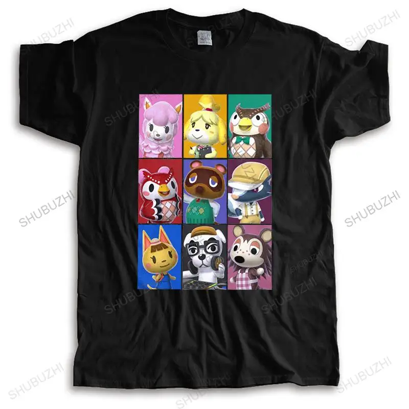 

Футболка мужская хлопковая с коротким рукавом, модная облегающая футболка с пересекающимися животными городами, одежда в народном стиле дл...