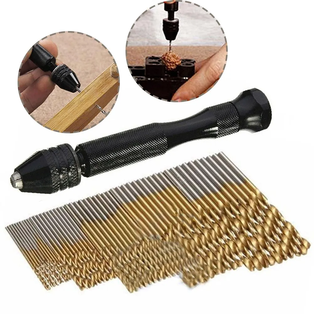

1mm/1.5mm/2mm/2.5mm/3mm Drill Bits Hand Drill For Nuts Drilling And Woodworking Kit Set