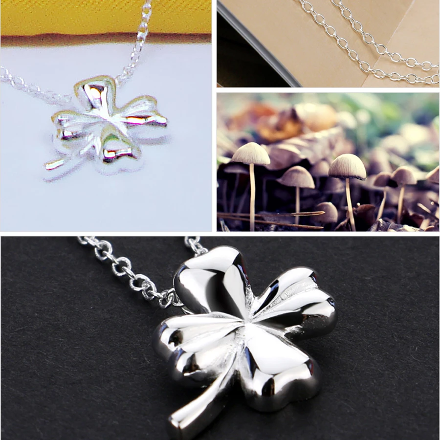 Простое изящное модное ожерелье из стерлингового серебра 100% пробы с кулоном в