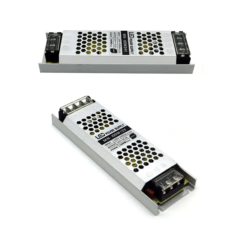 

Ультратонкий импульсный источник питания, осветительный трансформатор, AC190-240V 100 Вт, адаптер питания светодиодный светодиодных лент