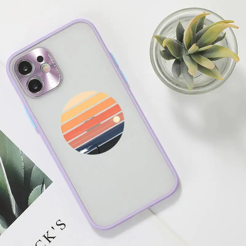 

Hot Sea wave surf summer surfing ocean Phone Case purple matte transparent For iPhone 7 8 x xs xr 11 12 pro plus max mini