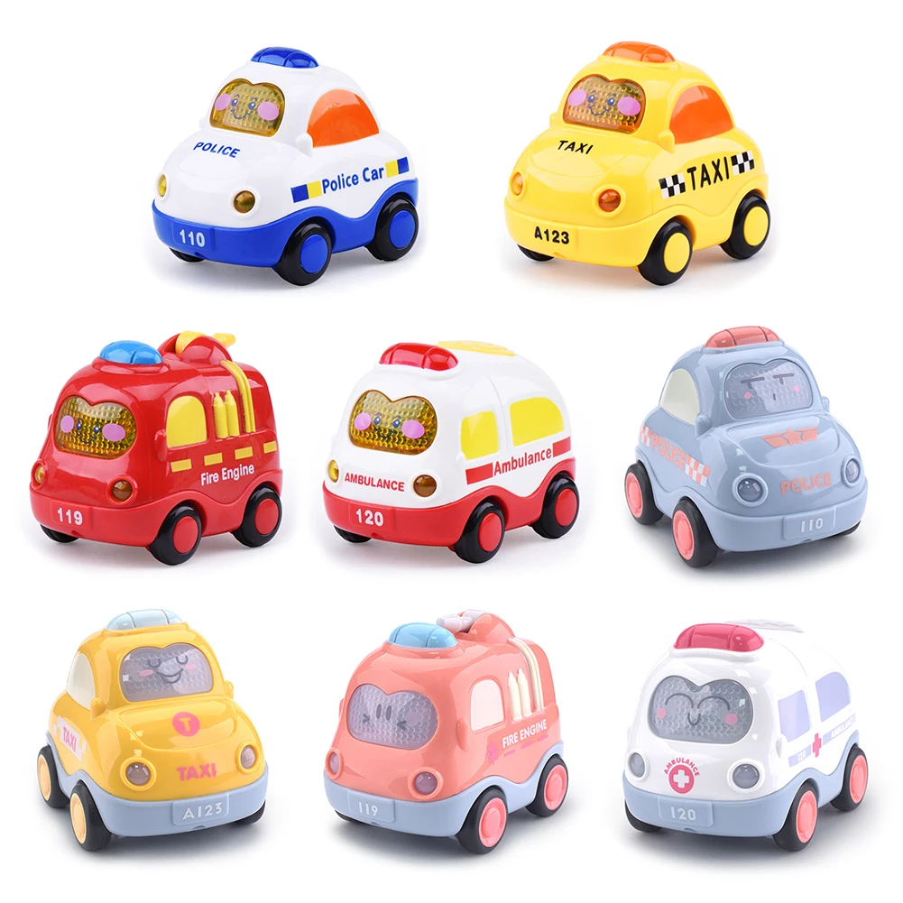 

Игрушечная модель автомобиля Вытяните назад автомобиль игрушка мобильный транспортное средство для малышей с изображением пожарной машин...